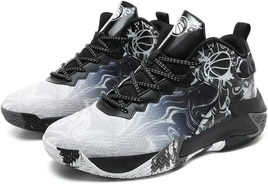 Men's High-Top Basketball Sneakers - Lightweight Athletic Sneakers for Volleyball, Streetball & Fitness Training Non-Slip Breathable Sport Shoe for Men Women​