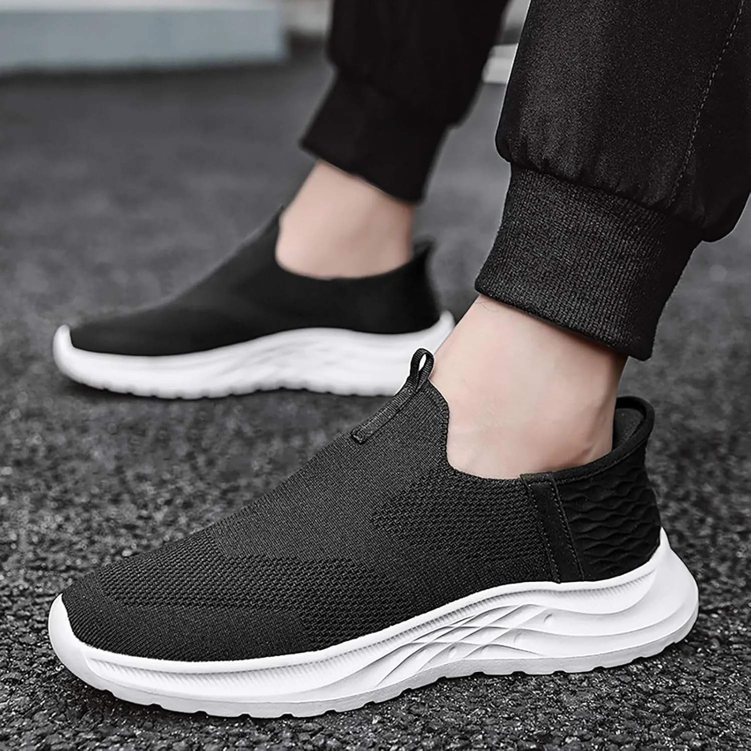 Mens Running Shoes Winter Casual Slip On Shoes Brown Sneakers Men's Athletic Sneakers Lightweight Breathable Steel Toe Tennis Shoe White Loafers