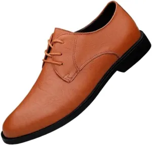 Men's Shiny Patent Leather Tuxedo Shoes Lace-Up Formal Dress Shoes for Weddings & Prom