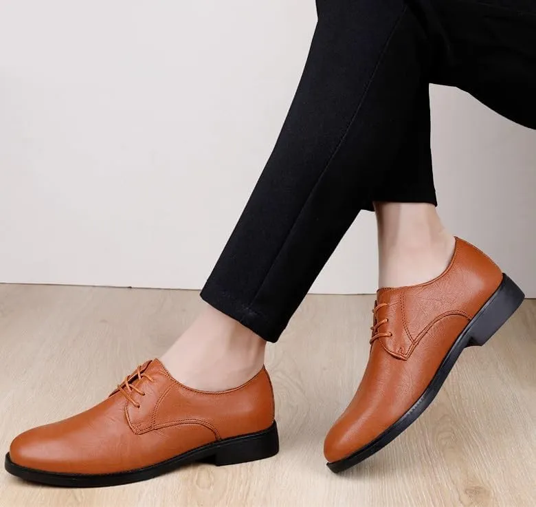 Men's Shiny Patent Leather Tuxedo Shoes Lace-Up Formal Dress Shoes for Weddings & Prom