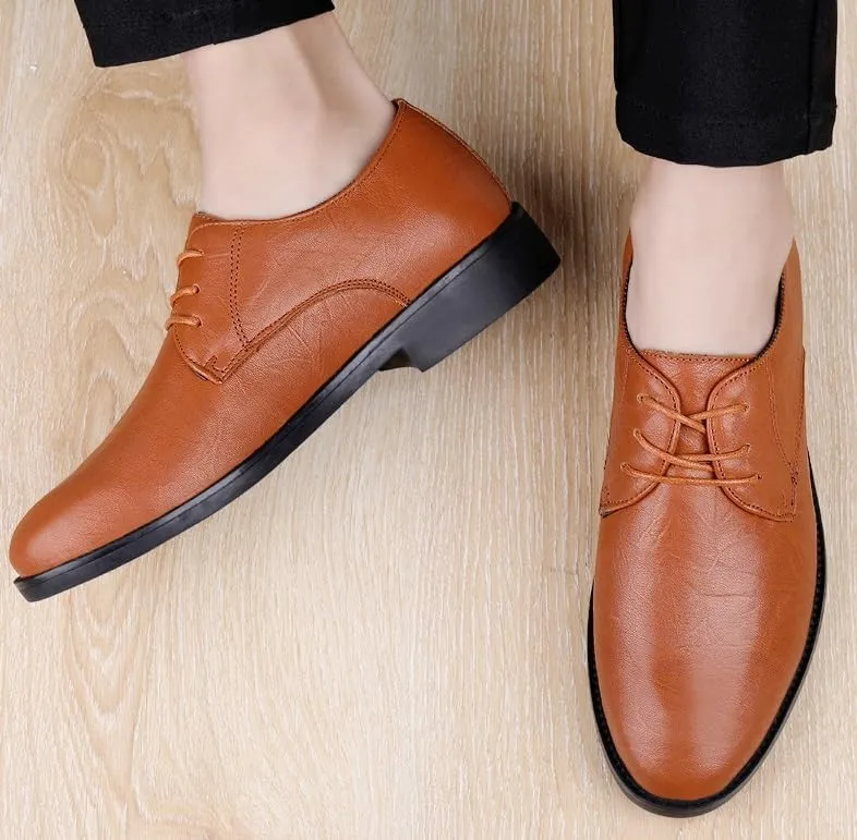 Men's Shiny Patent Leather Tuxedo Shoes Lace-Up Formal Dress Shoes for Weddings & Prom