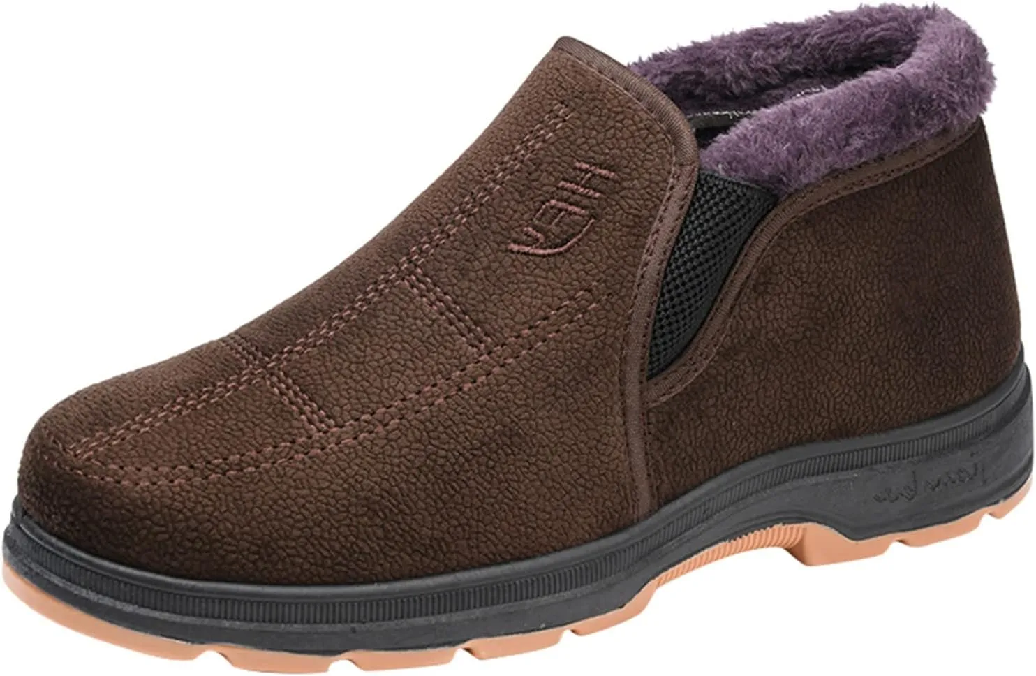Men's Winter Casual Comfortable Plush Warm Thick Soled Non Slip Cotton Shoes Snow Boots Boot Men