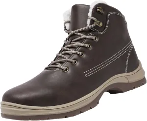 Men's Work Boots Waterproof Hiking Sneakers Ankle Booties Women Safety Shoes Non Steel Toe Waterproof Outdoor Shoes Leather Comfortable Hike Grounded Footwear