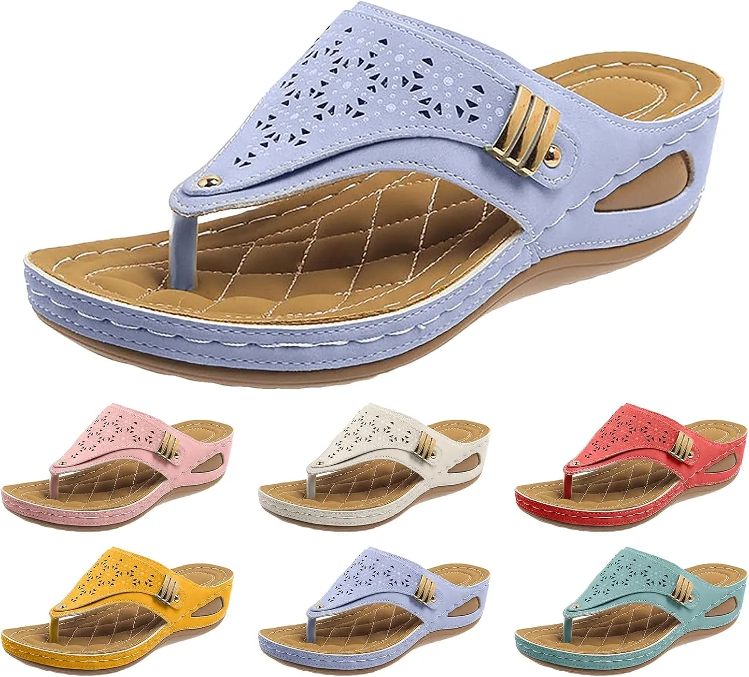 Orthopedic Sandals for Women Dressy Comfortable Arch Support Platform Wedge Sandals Summer Vacation Beach Shoes