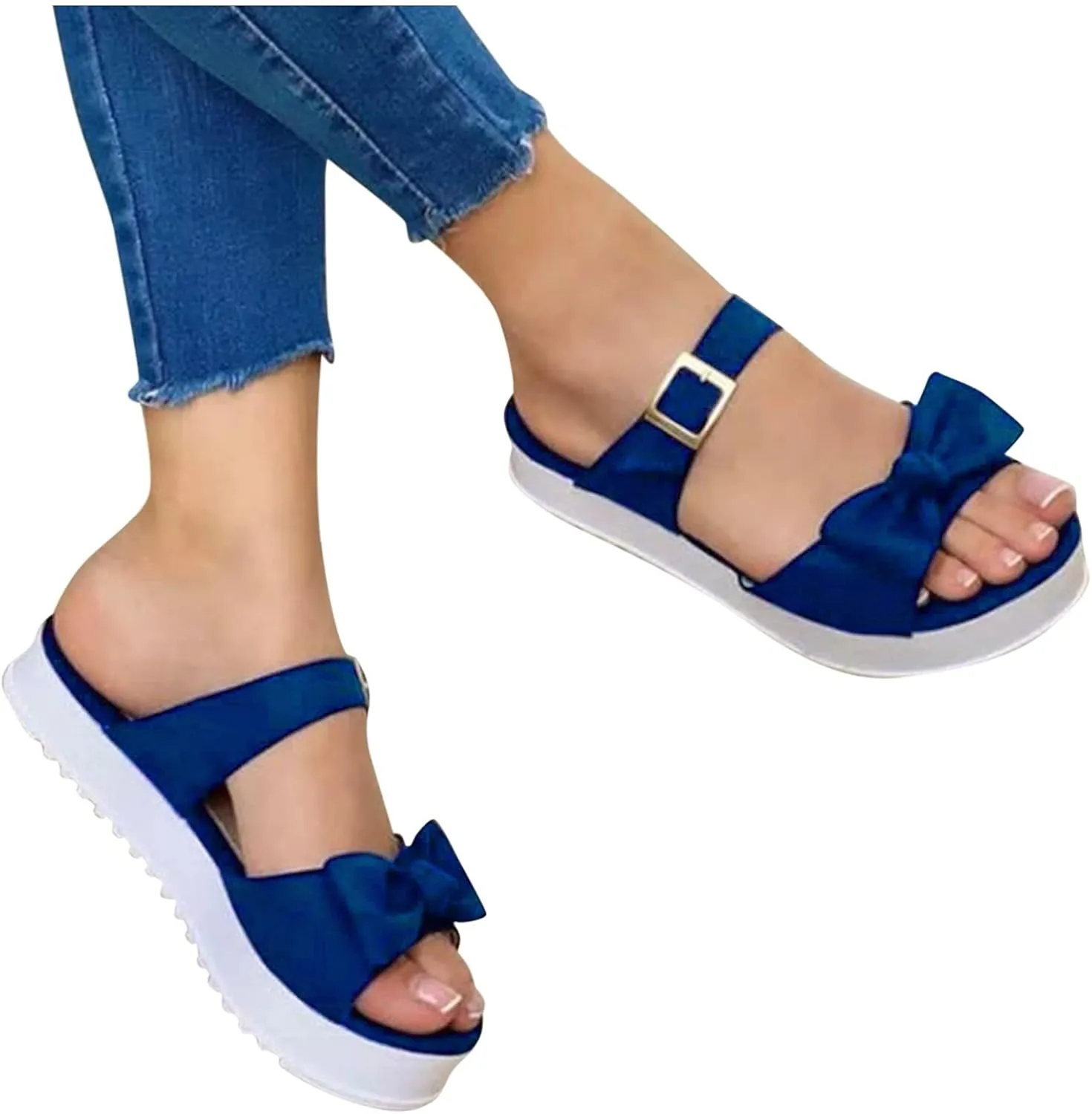 peqiut Sandals for Women 2024 Slip on Casual Walking Shoes Hiking Sandals Women Breathable Womens Sandals with Arch Support