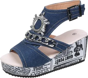 Platform Sandals Women’s Low Wedges Platform Sandals Wedge Sandals Women's Casual Platform Open Toe Wedge Sandal
