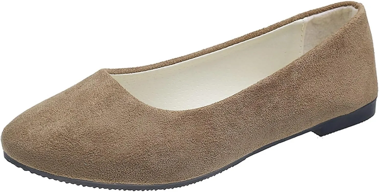 Pointed Toe Flats for Women Dressy Casual, Low Heel Dress Shoes Comfortable, Slip-on Business Work Loafer Shoes for Women