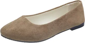 Pointed Toe Flats for Women Dressy Casual, Low Heel Dress Shoes Comfortable, Slip-on Business Work Loafer Shoes for Women