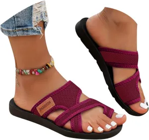 Sandals for Women 2025 Beach,Womens Sandals Comfortable Dressy Breathable Hollow Mesh Slide Sandals with Arch Support