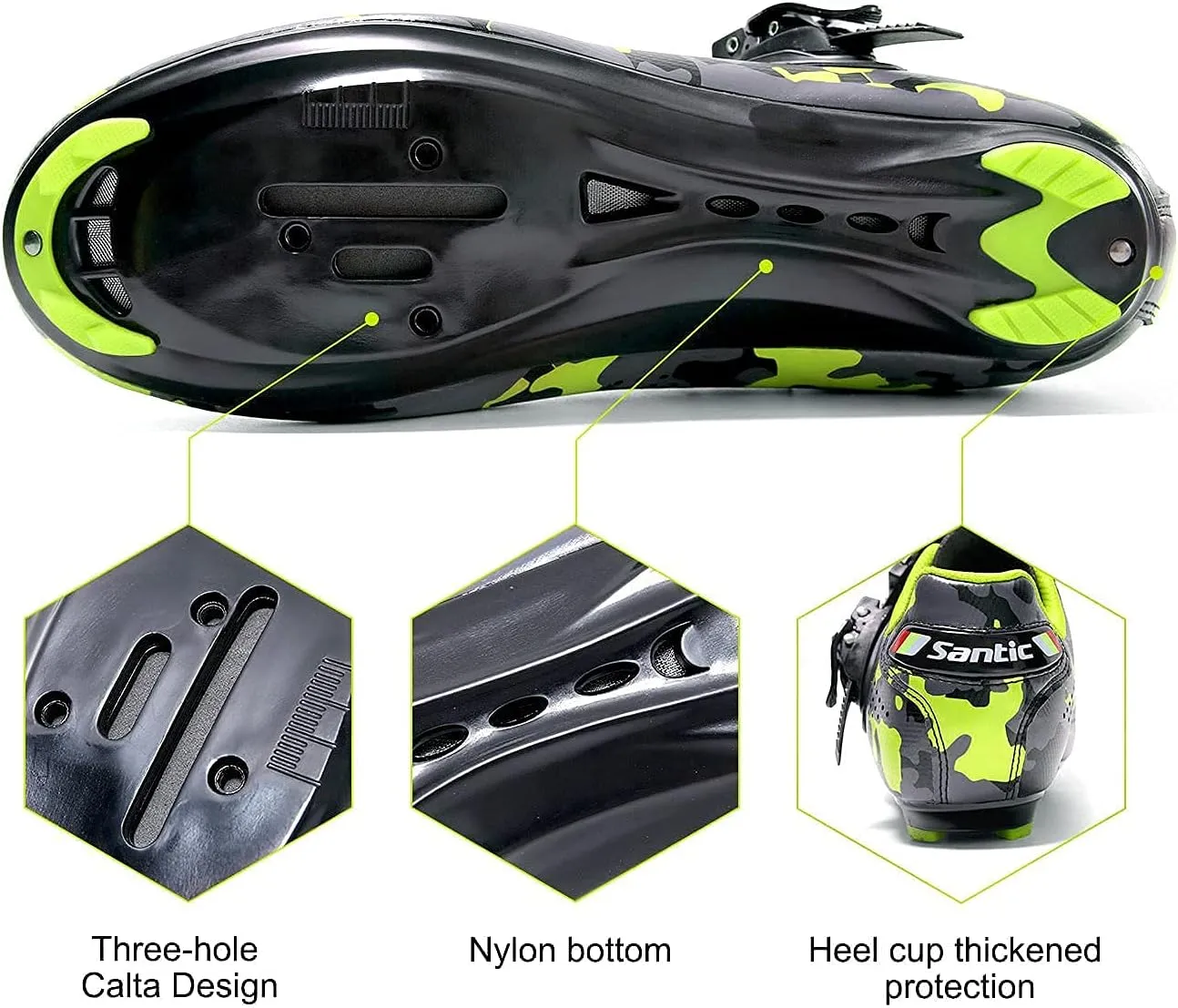 Santic Unisex Cycling Shoes Indoor Road Bike Shoes Riding Shoes for Men and Women