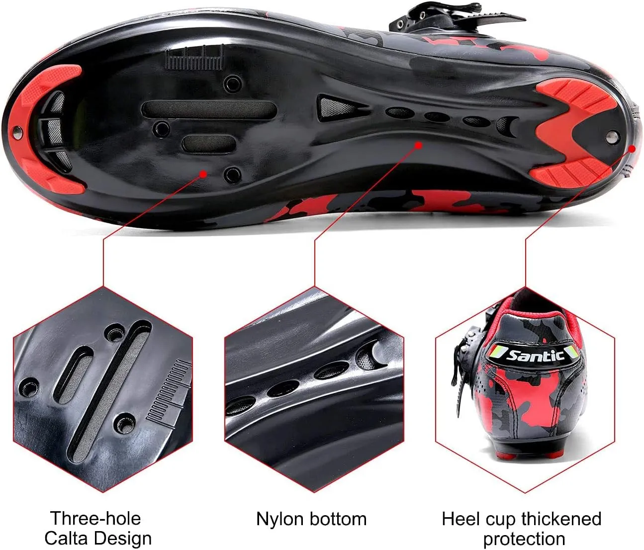 Santic Unisex Cycling Shoes Indoor Road Bike Shoes Riding Shoes for Men and Women