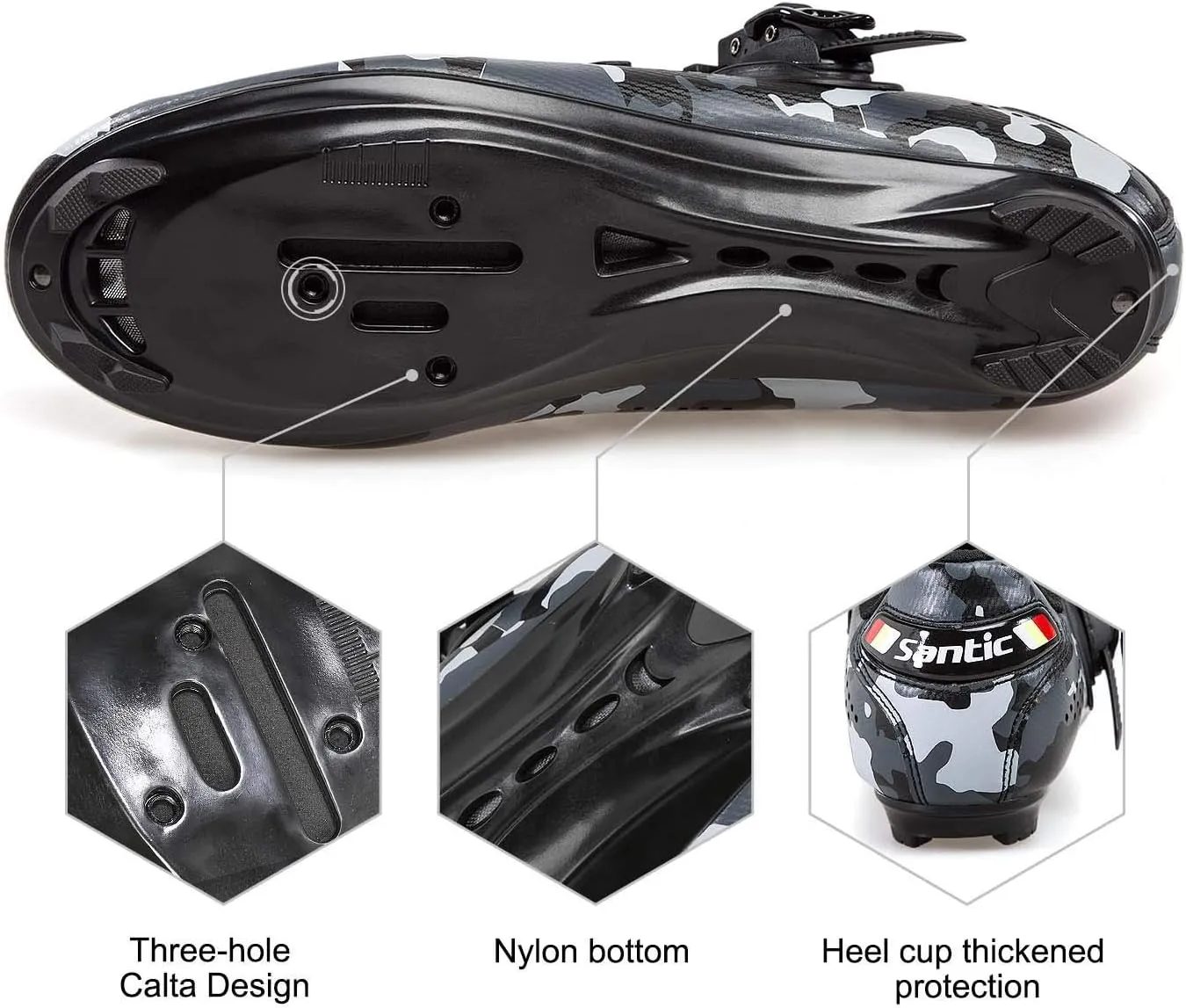 Santic Unisex Cycling Shoes Indoor Road Bike Shoes Riding Shoes for Men and Women