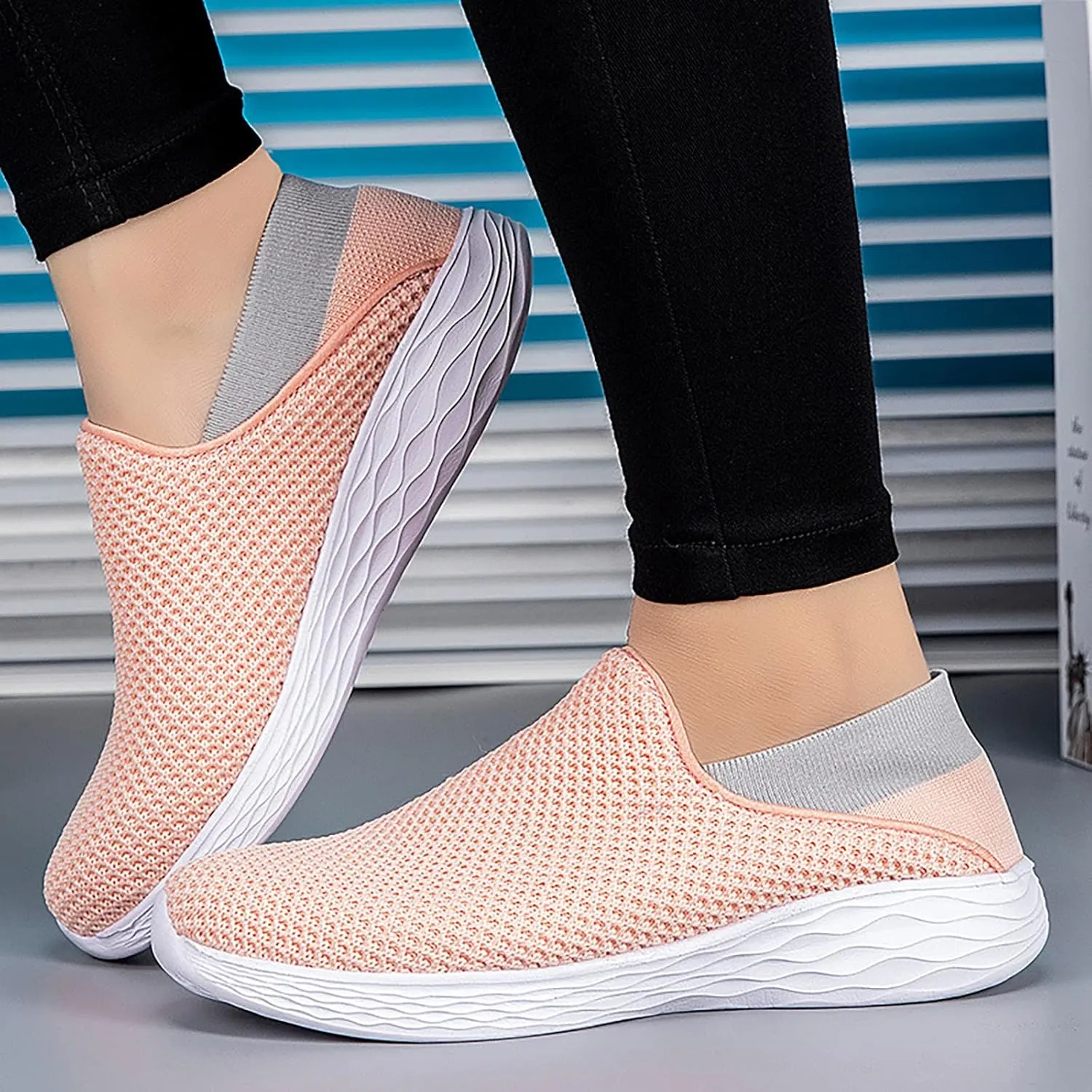 SBGMoSJ Women's Sneakers Size 8 Slip On Tenis Antideslizantes Para Mujer Womens Shoes Dressy Casual Slip Ons Wide Width High Top Sneakers for Women 2023 Fashion Sneakers Shoes for Women Platform