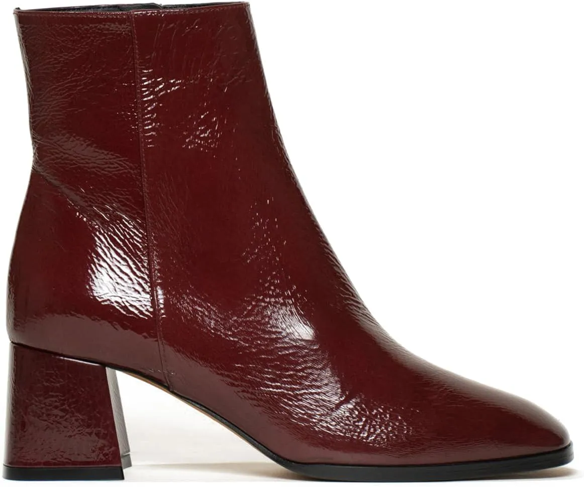 SHODENSE Women Chunky Heel Square Toe Ankle Boots Side Zipper Metallic Matte Patent Leather Chelsea Boots Mid Block Heels Snakeskin Suede Sock Booties Dressy Fashion Elegant Office Work Boot 4-11 M US