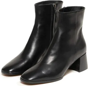 SHODENSE Women Chunky Heel Square Toe Ankle Boots Side Zipper Metallic Matte Patent Leather Chelsea Boots Mid Block Heels Snakeskin Suede Sock Booties Dressy Fashion Elegant Office Work Boot 4-11 M US