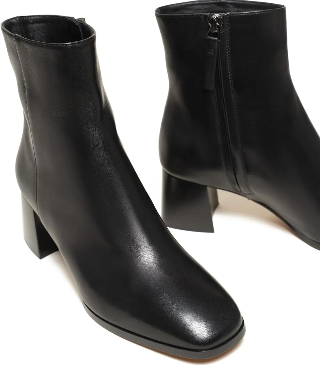 SHODENSE Women Chunky Heel Square Toe Ankle Boots Side Zipper Metallic Matte Patent Leather Chelsea Boots Mid Block Heels Snakeskin Suede Sock Booties Dressy Fashion Elegant Office Work Boot 4-11 M US