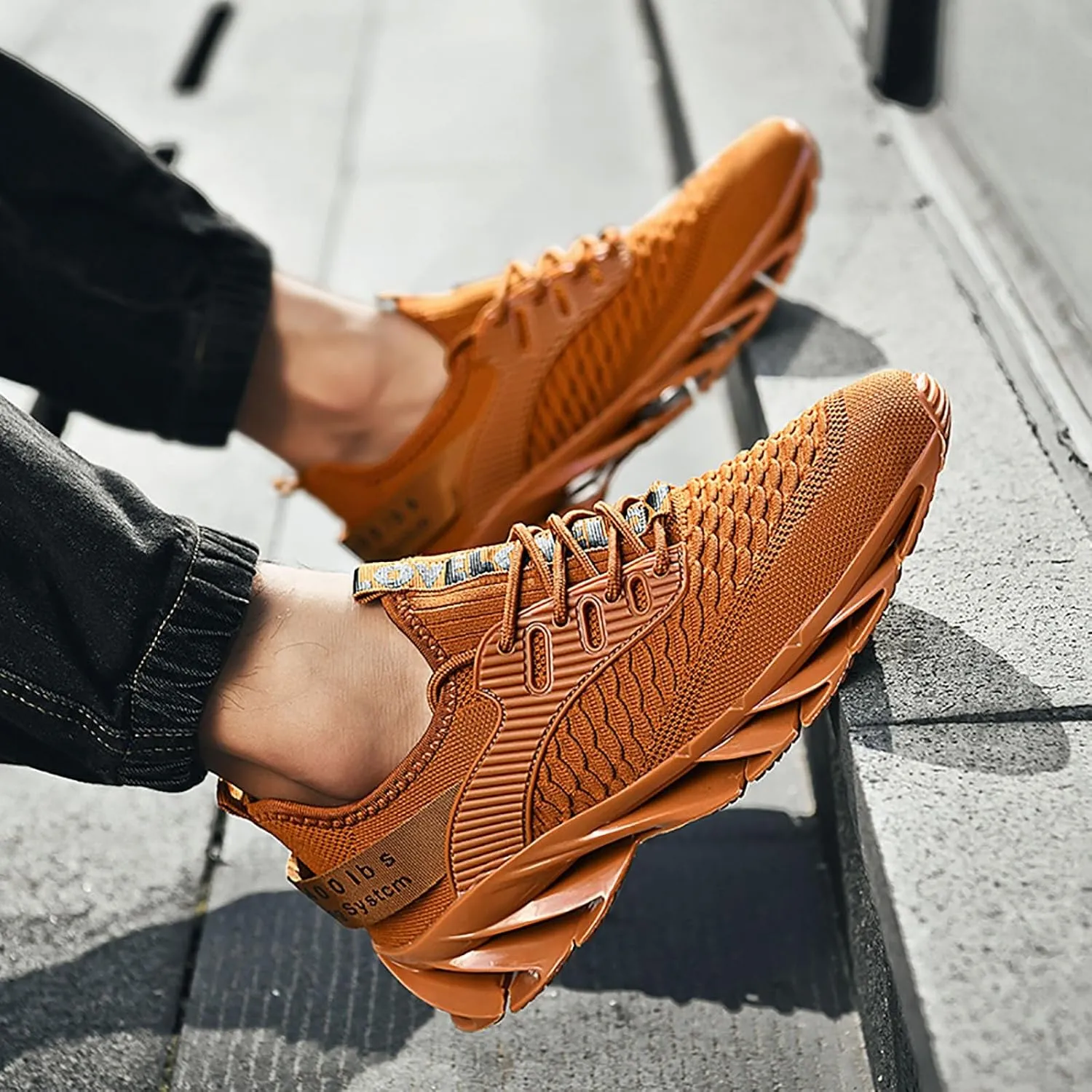 Sneakers Height Boosting Shoes for Men Walking Shoes Comfort Non Slip Breathable Knit Slip On Sneaker Laces for Men