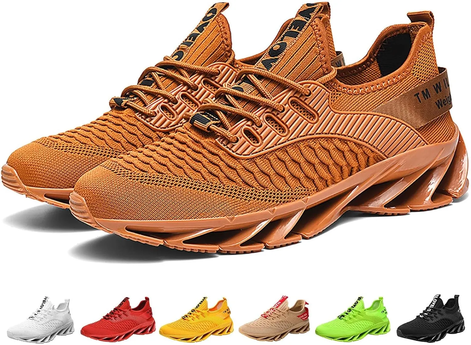Sneakers Height Boosting Shoes for Men Walking Shoes Comfort Non Slip Breathable Knit Slip On Sneaker Laces for Men