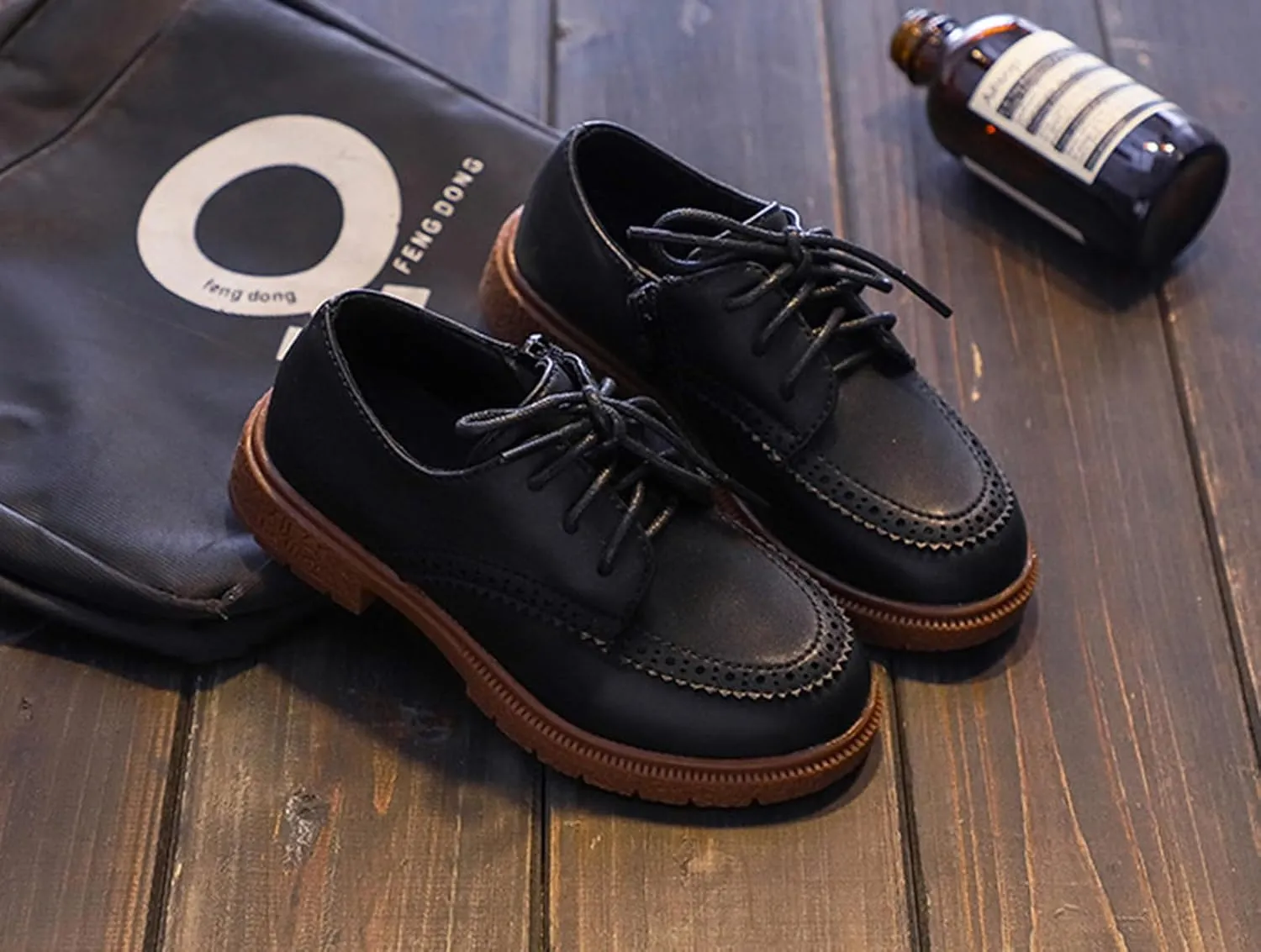 TangDao Boy’s Dress Shoes Slip On Loafers Lace Up Comfort School Uniform Shoes Kids Wedding Shoes