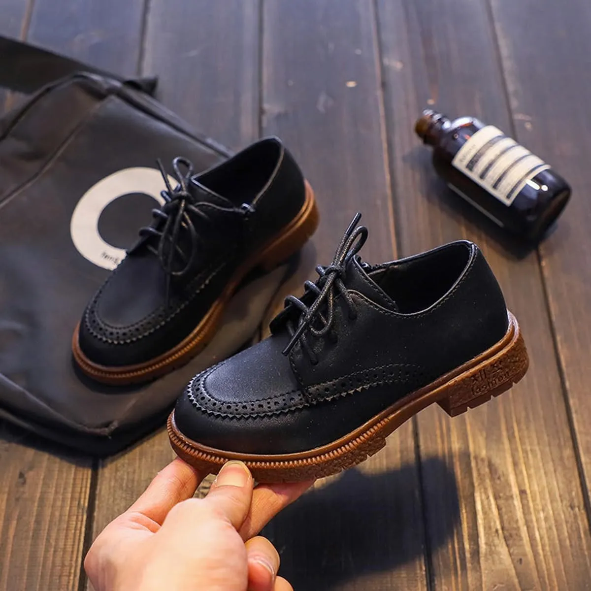 TangDao Boy’s Dress Shoes Slip On Loafers Lace Up Comfort School Uniform Shoes Kids Wedding Shoes