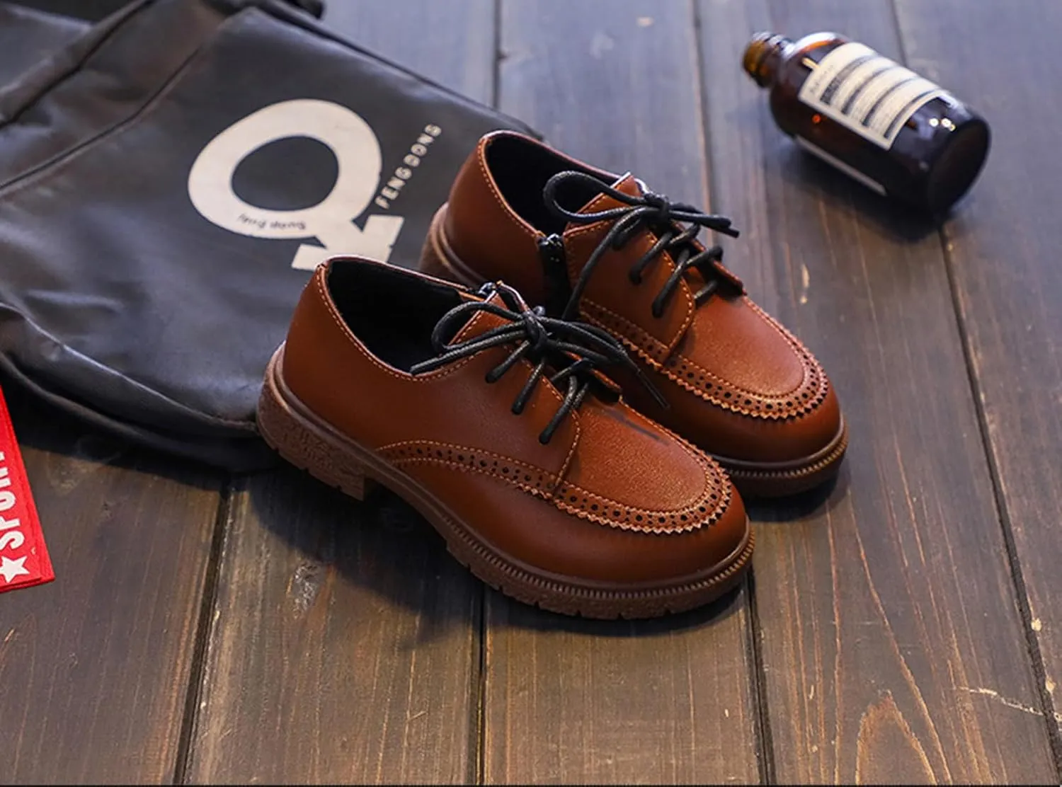 TangDao Boy’s Dress Shoes Slip On Loafers Lace Up Comfort School Uniform Shoes Kids Wedding Shoes