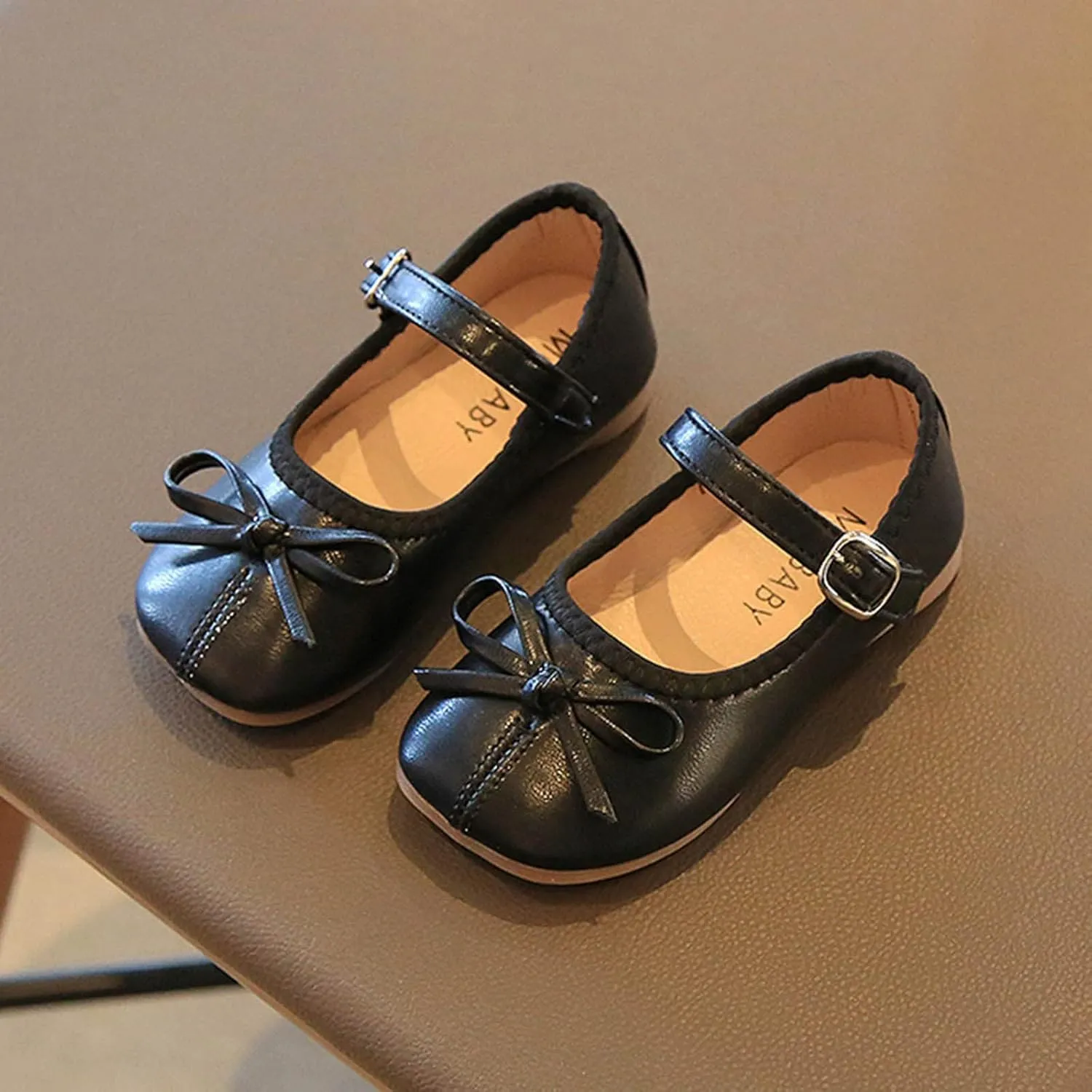 Toddler Dress Shoes Bowknot Mary Jane Shoes Girls Ballet Flat for Kids Wedding Pary Big Kids Girls Size 6 Boots