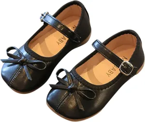 Toddler Dress Shoes Bowknot Mary Jane Shoes Girls Ballet Flat for Kids Wedding Pary Big Kids Girls Size 6 Boots