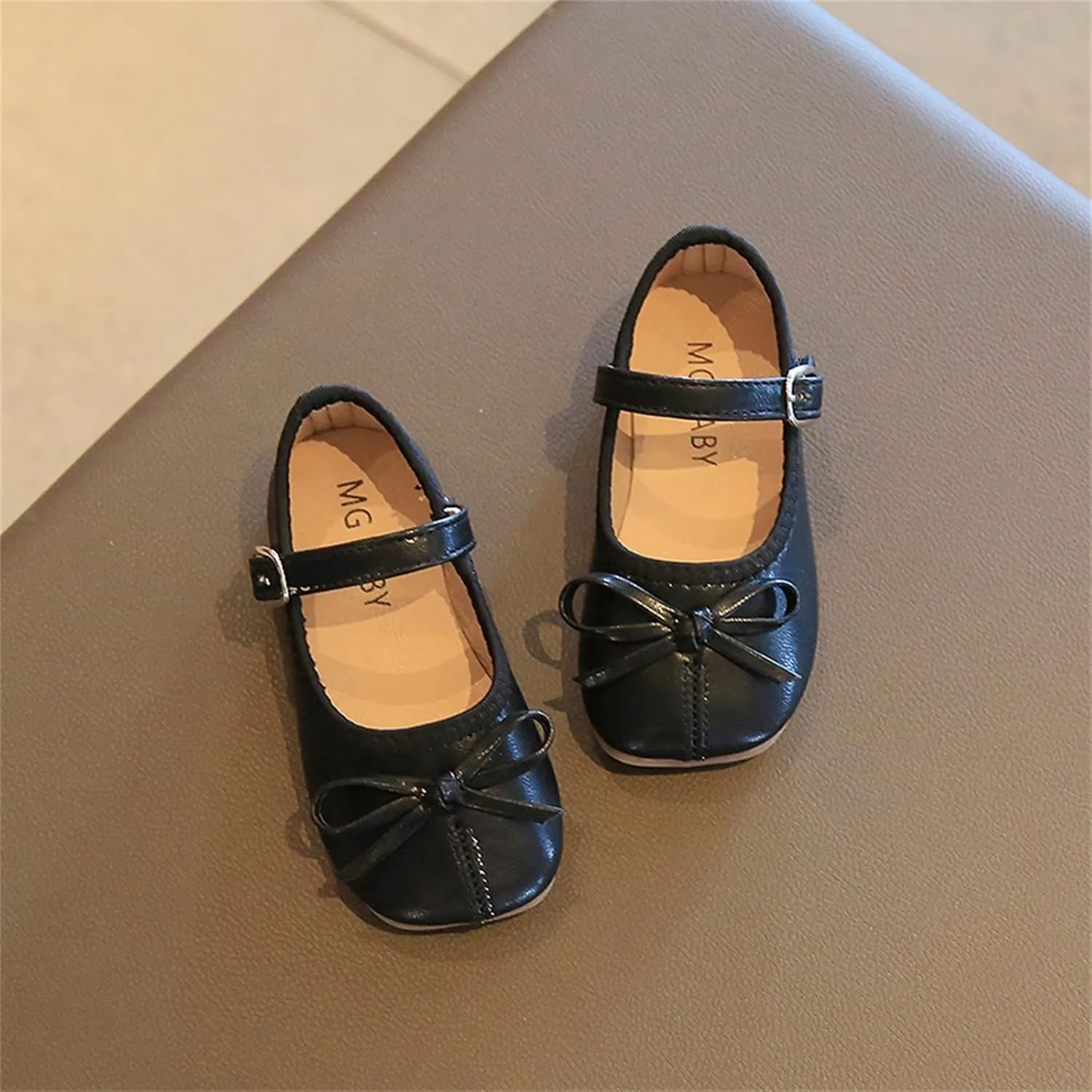 Toddler Dress Shoes Bowknot Mary Jane Shoes Girls Ballet Flat for Kids Wedding Pary Big Kids Girls Size 6 Boots