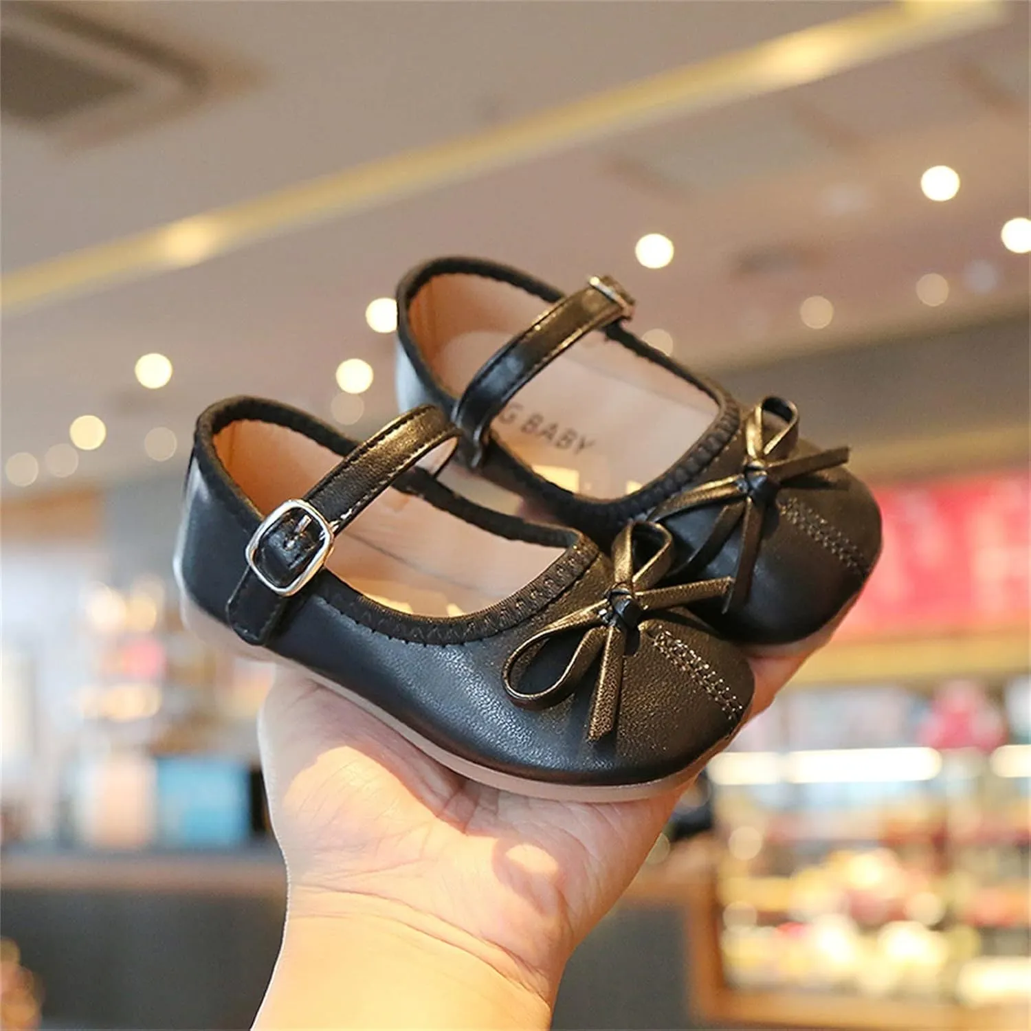 Toddler Dress Shoes Bowknot Mary Jane Shoes Girls Ballet Flat for Kids Wedding Pary Big Kids Girls Size 6 Boots