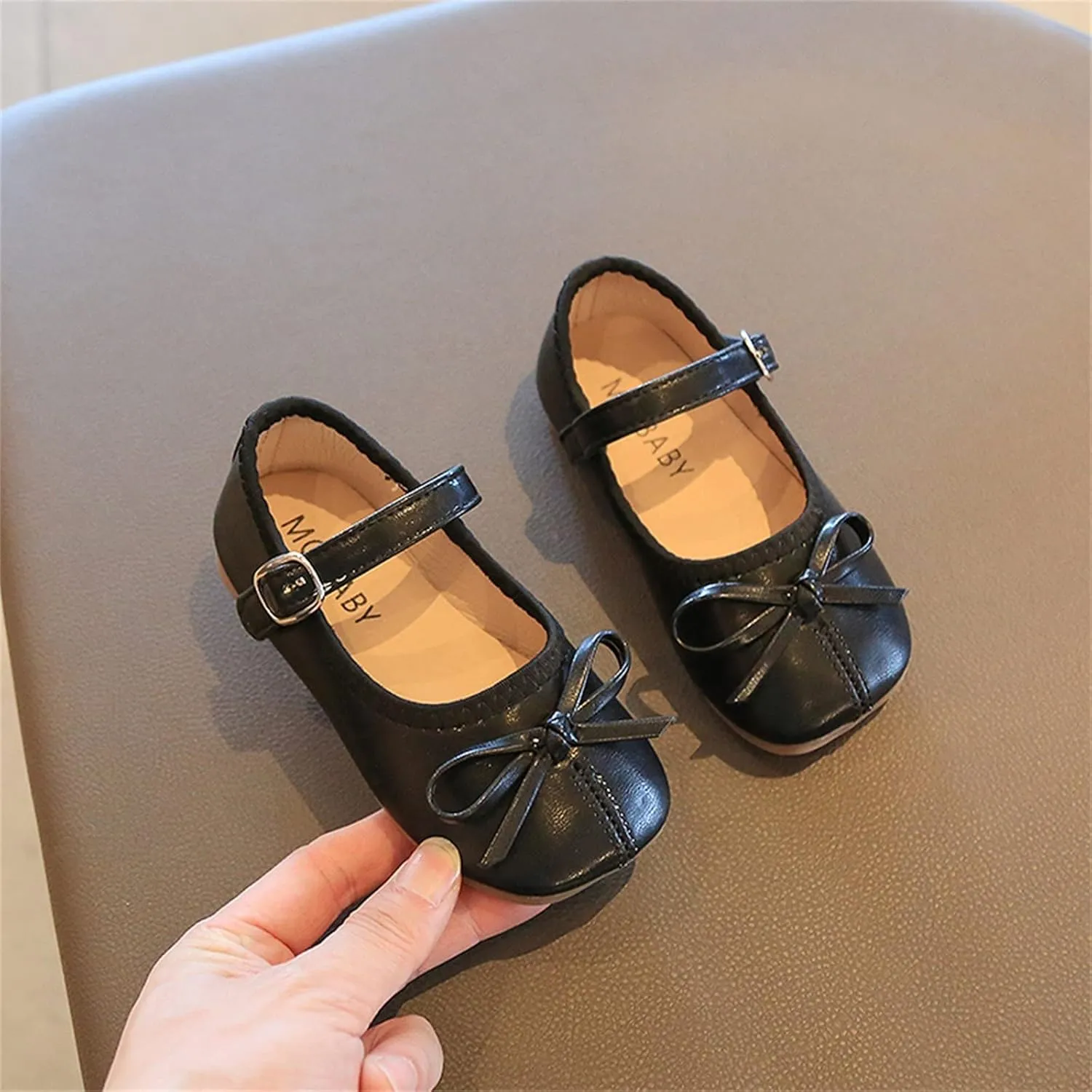Toddler Dress Shoes Bowknot Mary Jane Shoes Girls Ballet Flat for Kids Wedding Pary Big Kids Girls Size 6 Boots