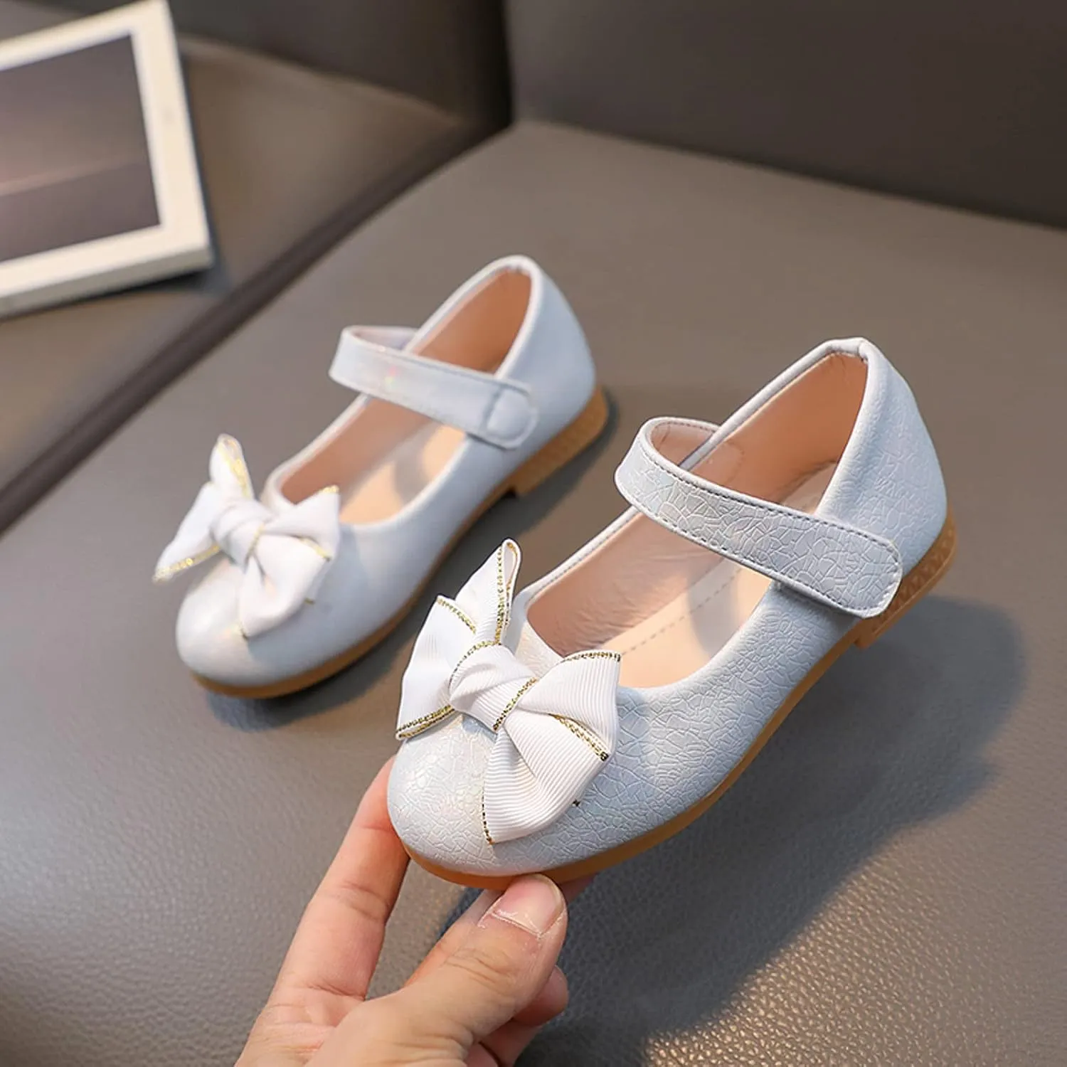 Toddler Girls Dress Shoes Ballerina Ballet Bow Flat Little/Big Kids Mary Jane Pary Wedding School Platform Shoes