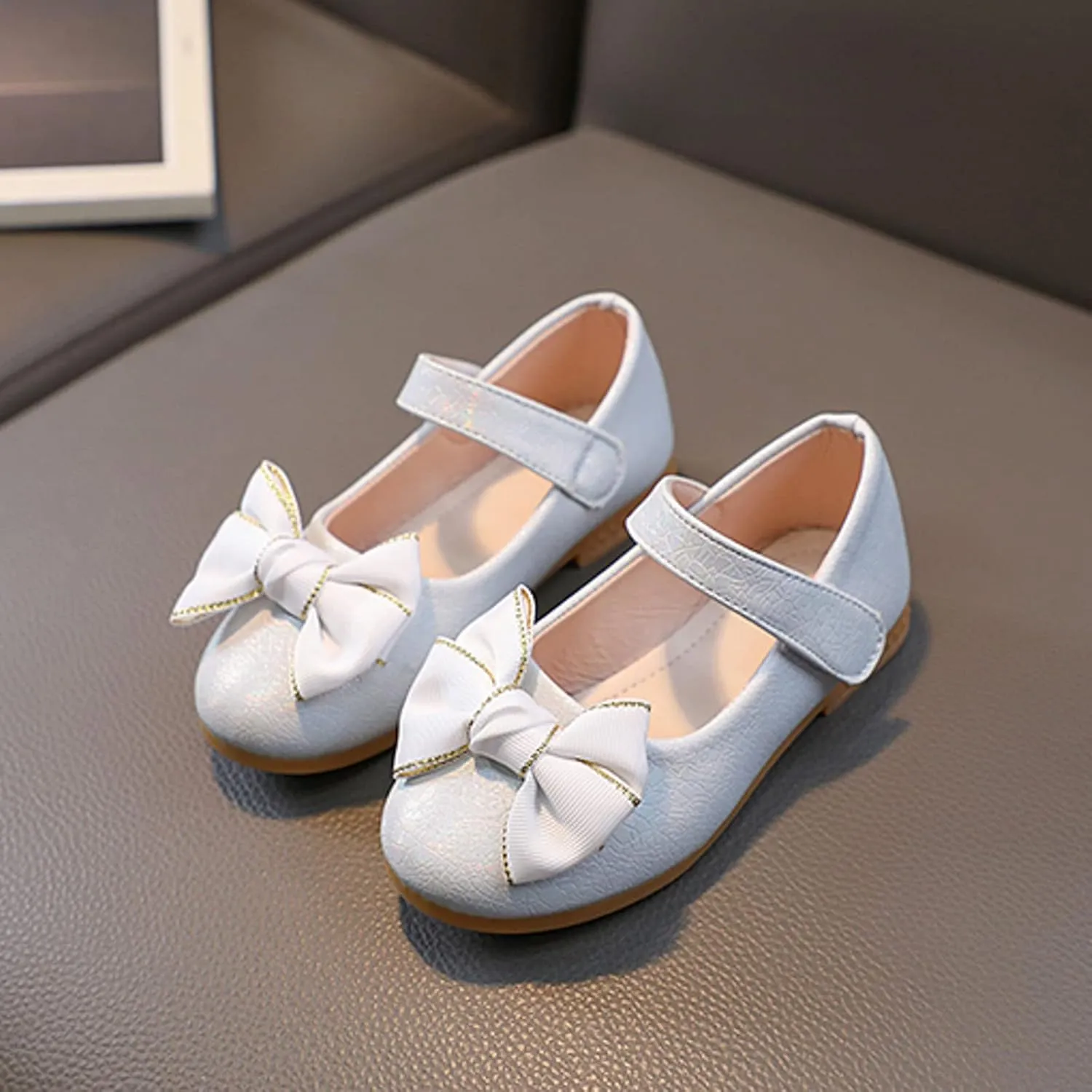 Toddler Girls Dress Shoes Ballerina Ballet Bow Flat Little/Big Kids Mary Jane Pary Wedding School Platform Shoes