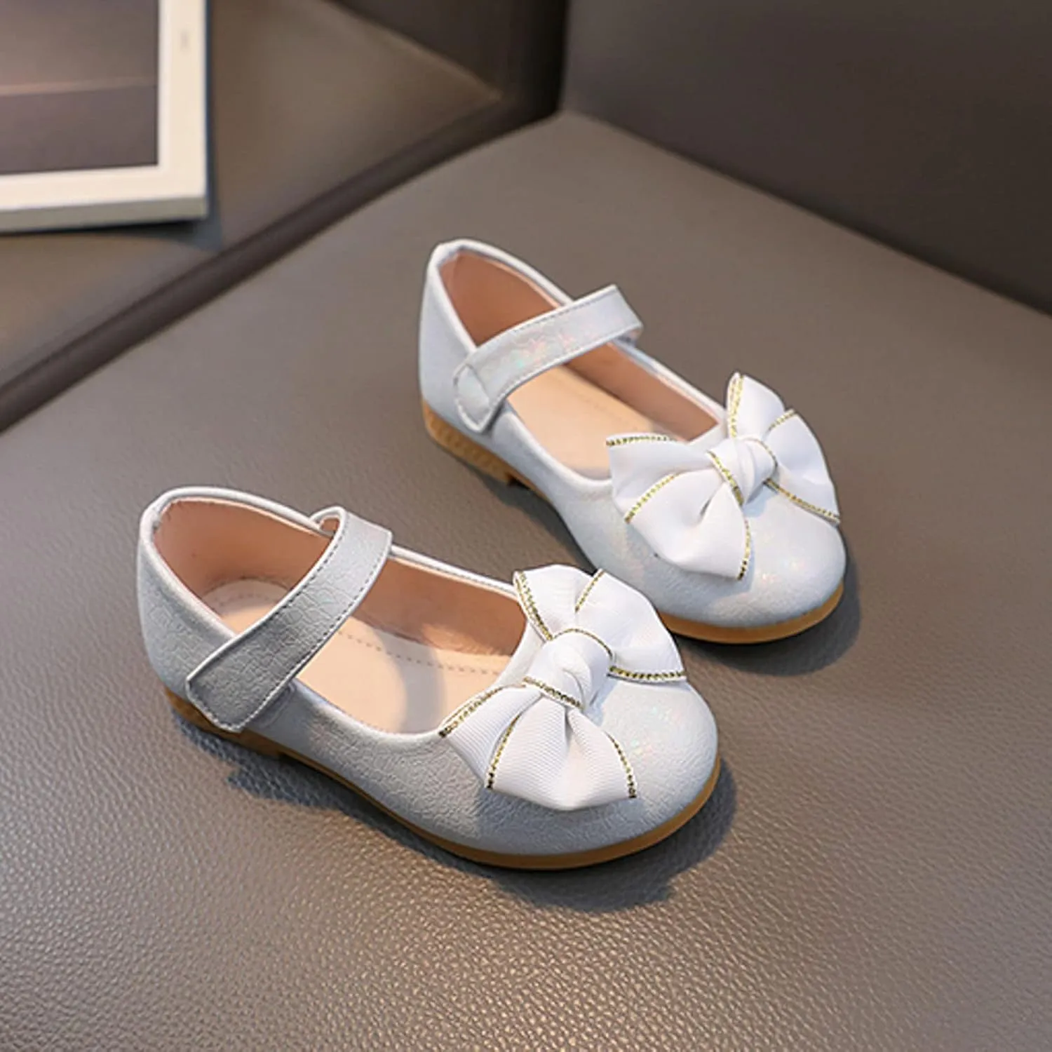 Toddler Girls Dress Shoes Ballerina Ballet Bow Flat Little/Big Kids Mary Jane Pary Wedding School Platform Shoes