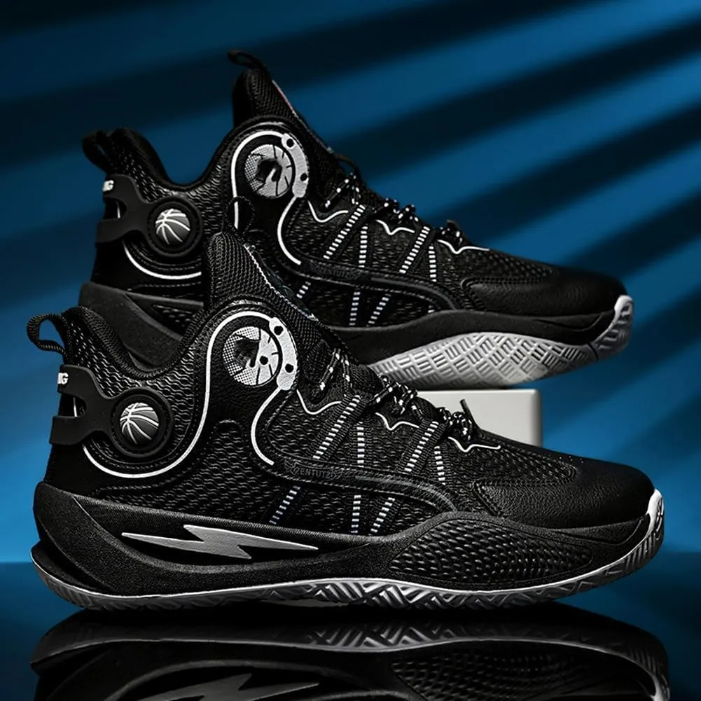 Unisex Basketball Shoes Breathable Anti Slip and Shock Absorption Training Sneakers for Youth