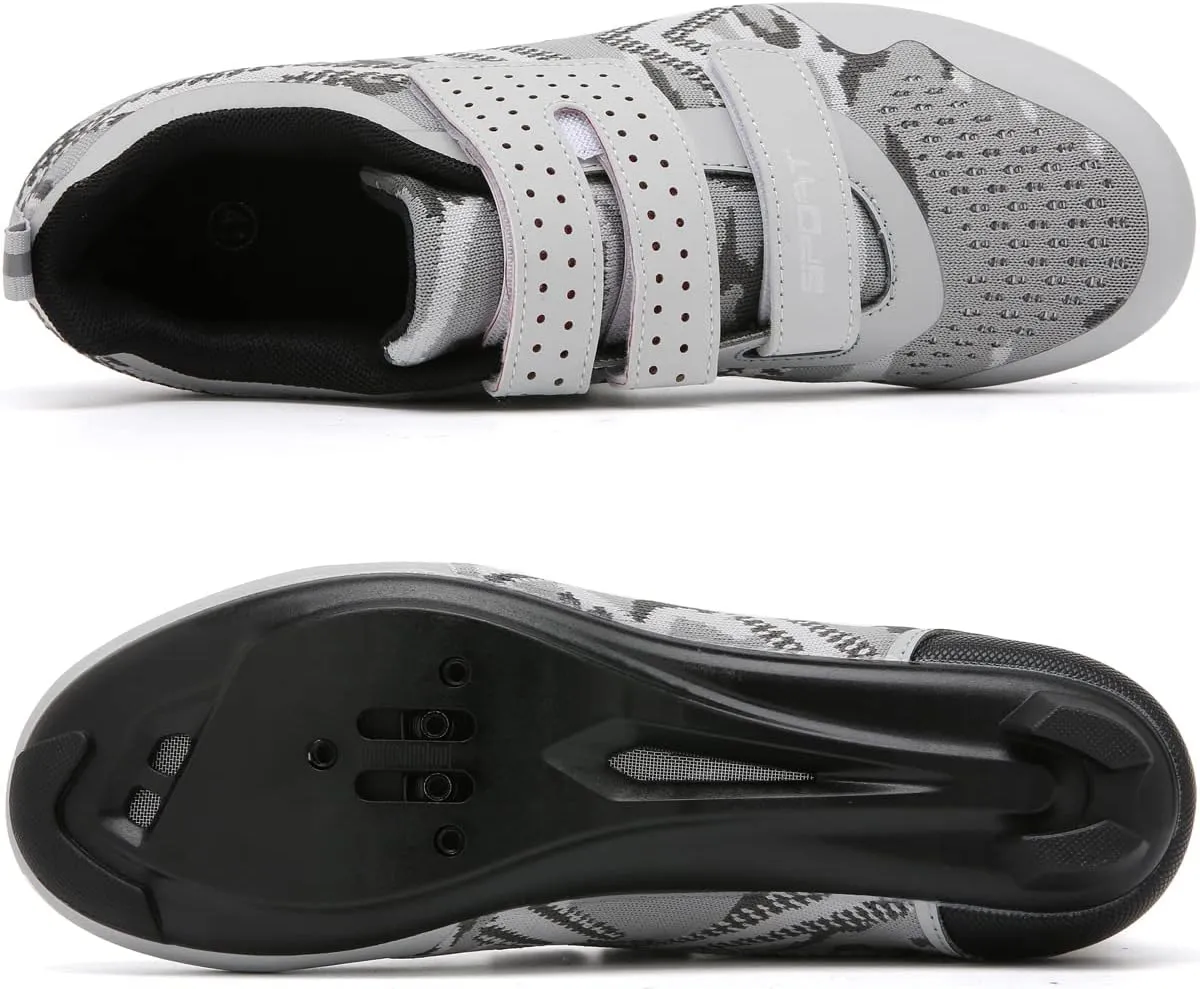 Unisex Cycling Shoes Compatible with Peloton Indoor Riding Road Bicycle with Delta Cleats Outdoor Pedal Bike Shoes