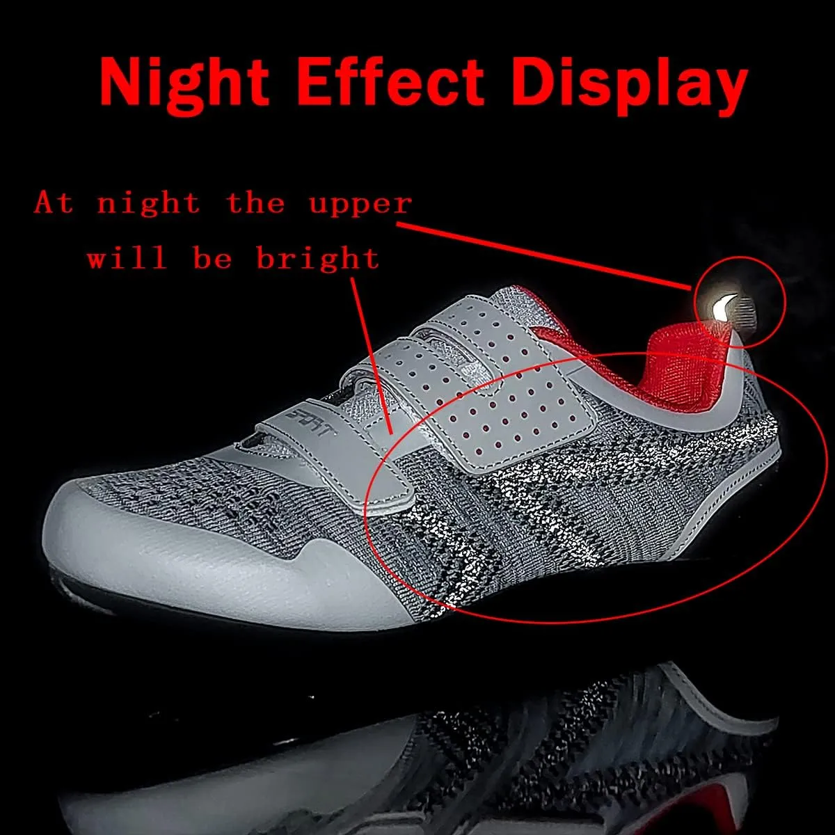 Unisex Cycling Shoes Compatible with Peloton Indoor Riding Road Bicycle with Delta Cleats Outdoor Pedal Bike Shoes