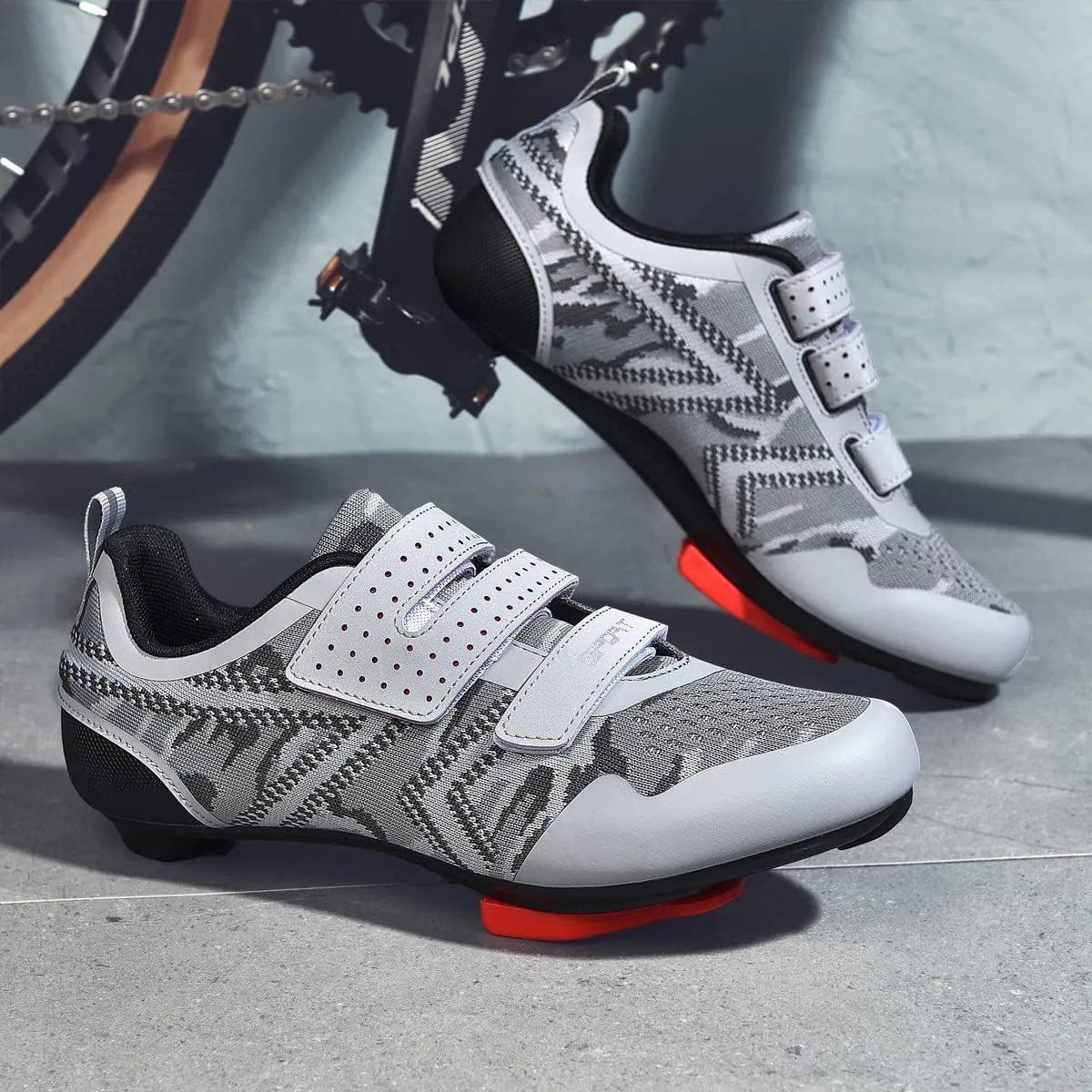 Unisex Cycling Shoes Compatible with Peloton Indoor Riding Road Bicycle with Delta Cleats Outdoor Pedal Bike Shoes