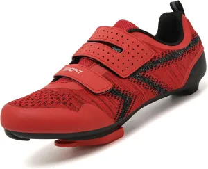 Unisex Cycling Shoes Compatible with Peloton Indoor Riding Road Bicycle with Delta Cleats Outdoor Pedal Bike Shoes