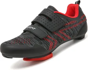 Unisex Cycling Shoes Compatible with Peloton Indoor Riding Road Bicycle with Delta Cleats Outdoor Pedal Bike Shoes