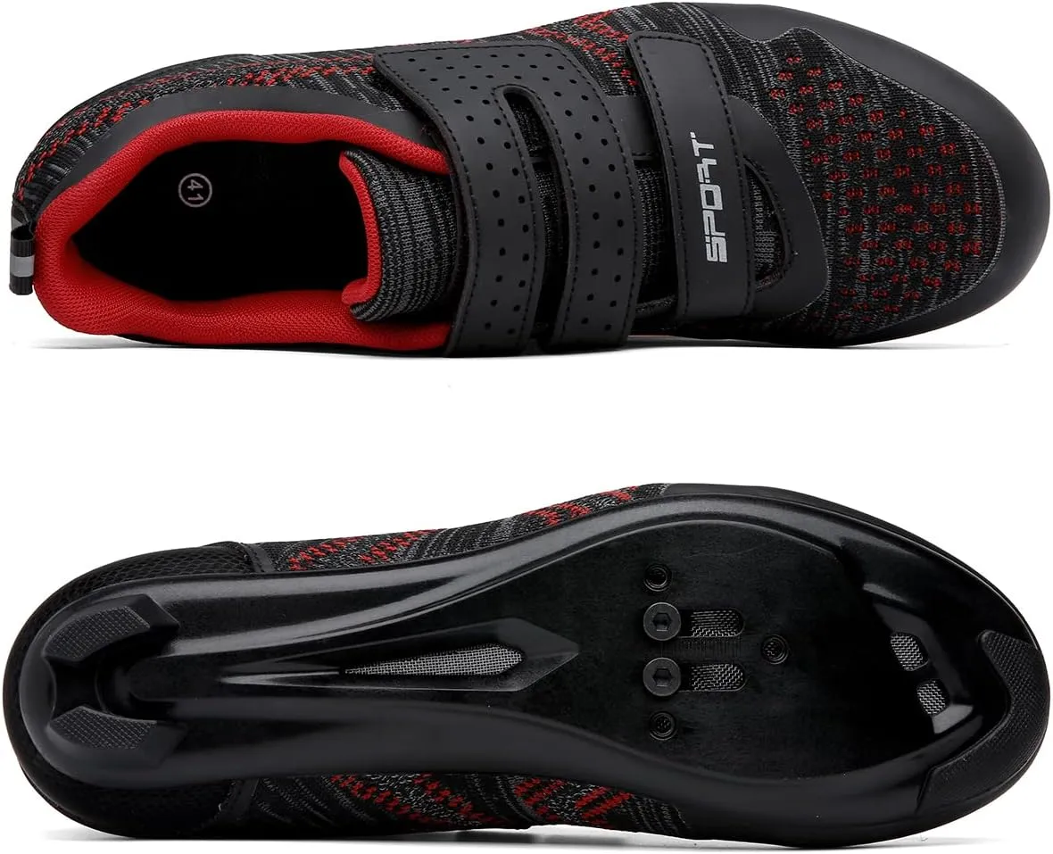 Unisex Cycling Shoes Compatible with Peloton Indoor Riding Road Bicycle with Delta Cleats Outdoor Pedal Bike Shoes