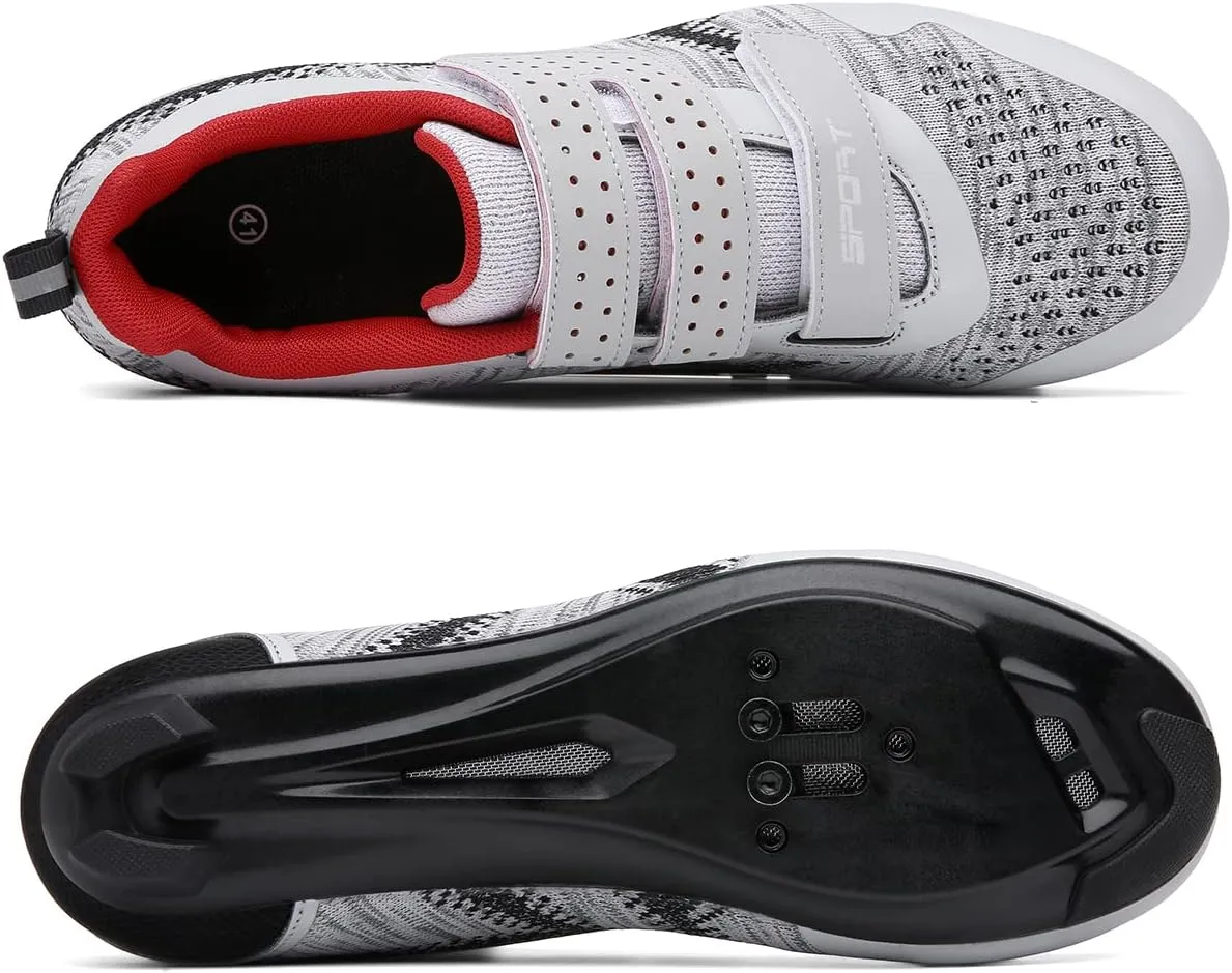 Unisex Cycling Shoes Compatible with Peloton Indoor Riding Road Bicycle with Delta Cleats Outdoor Pedal Bike Shoes
