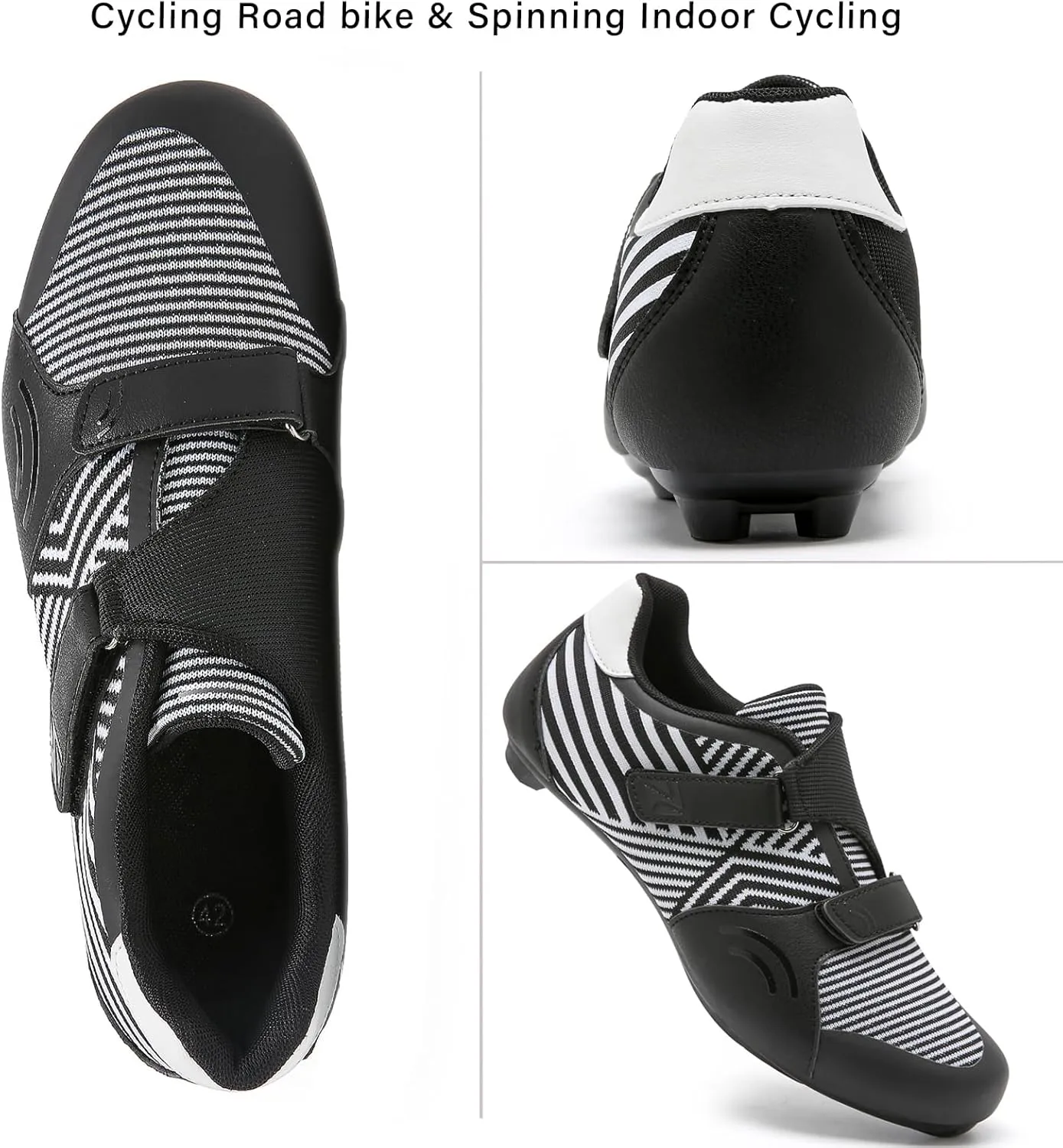 Unisex Cycling Shoes Indoor Compatible with Pelaton Outdoor Road Bike Riding Shoes for Men and Women with Look Delta Cleats Clip