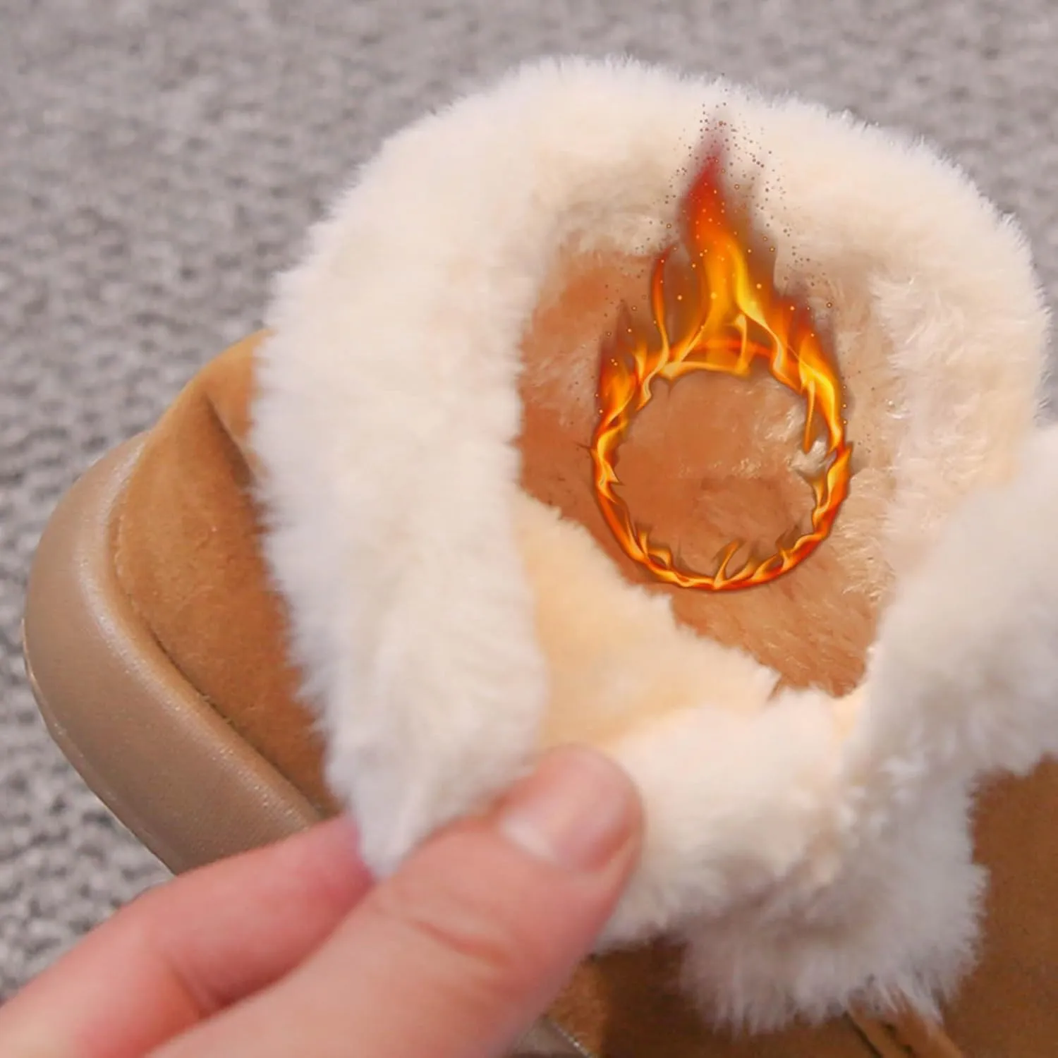 Unisex Kids Warm Furry Winter Ankle Boots Boys Girls Cozy Fleece Plush Soft Fuzzy Fr Youth Boys Winter Boots Size 5