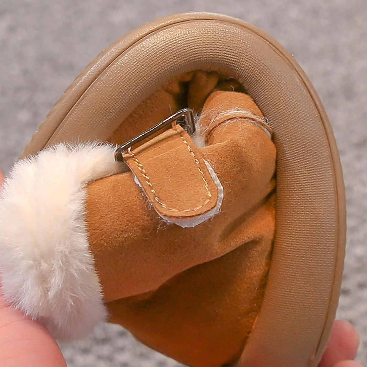 Unisex Kids Warm Furry Winter Ankle Boots Boys Girls Cozy Fleece Plush Soft Fuzzy Fr Youth Boys Winter Boots Size 5