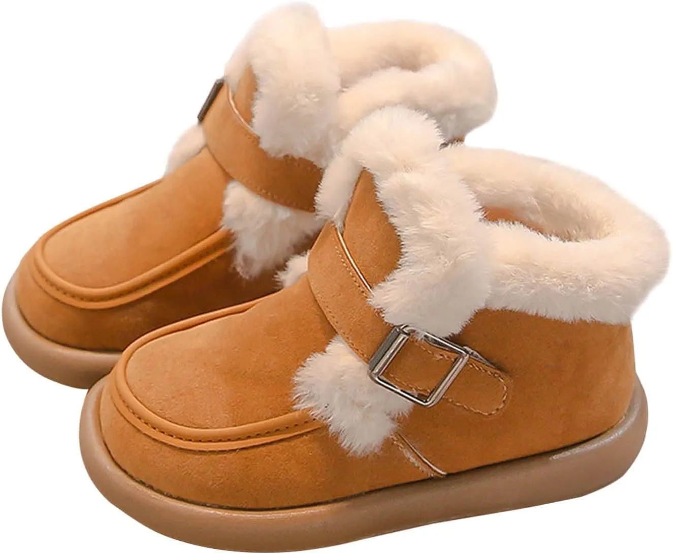 Unisex Kids Warm Furry Winter Ankle Boots Boys Girls Cozy Fleece Plush Soft Fuzzy Fr Youth Boys Winter Boots Size 5