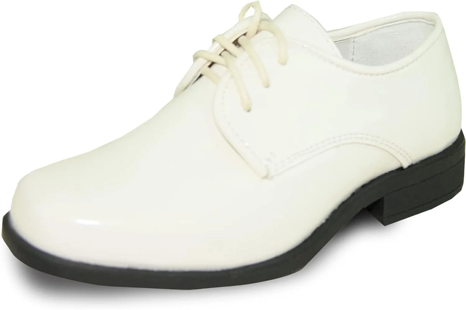 VANGELO Boy Kid Dress Shoe Oxford Lace Up Loafer Slip On Tuxedo Shoes for Prom, Uniform, Wedding Formal Events Size from Toddler to Big Kid