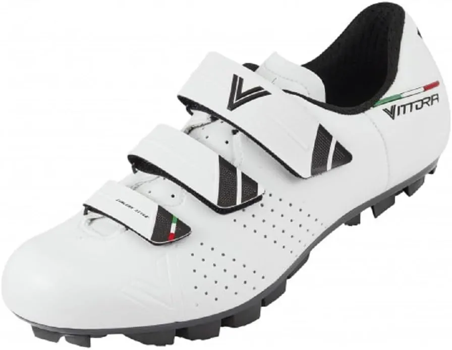 Vittoria Rapide MTB Cycling Shoes (White, EU 43 ½ US 9 ½ UK 9)