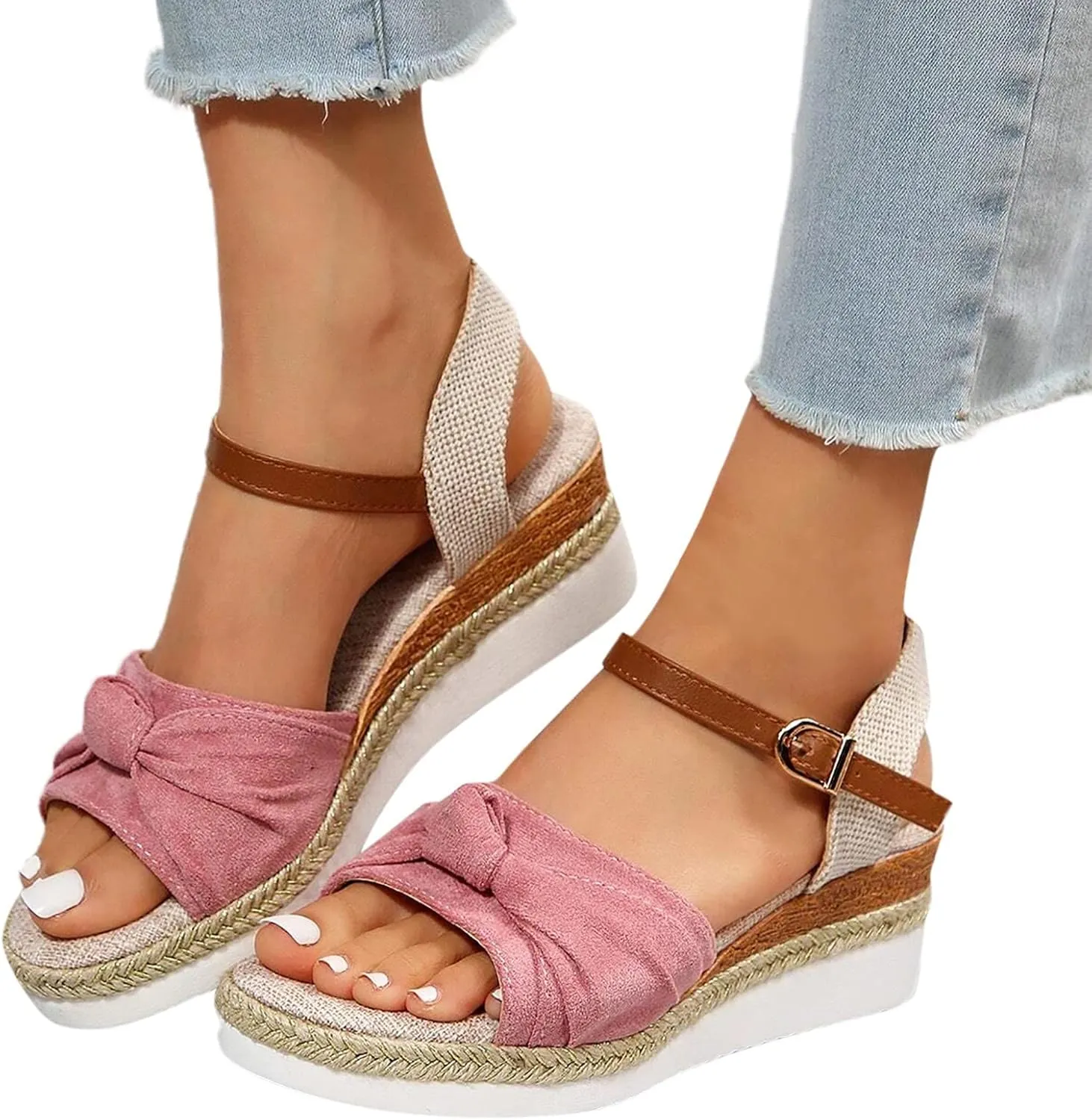 Wedge Sandals for Women Platform Open Toe Wedge Sandals Womens Comfortable Dressy Summer Sandal Orthopedic Sandals
