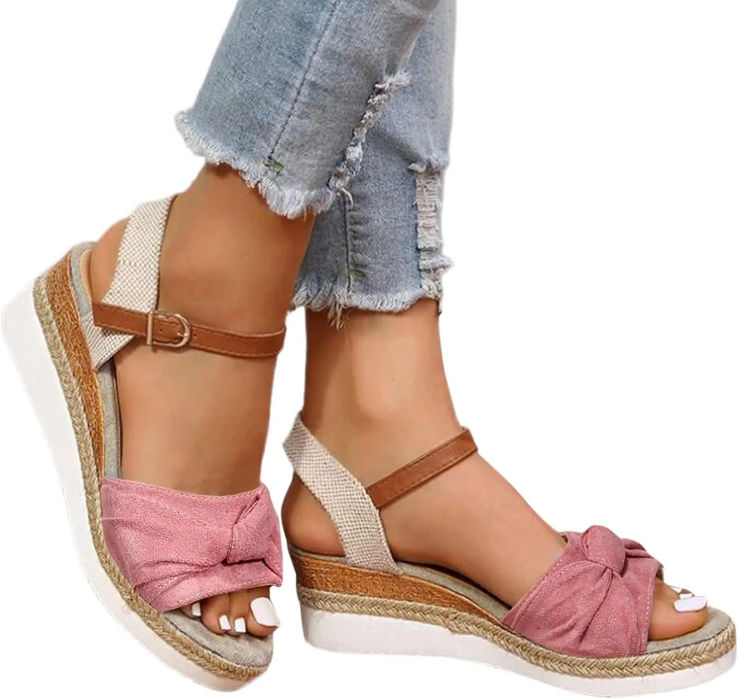 Wedge Sandals for Women Platform Open Toe Wedge Sandals Womens Comfortable Dressy Summer Sandal Orthopedic Sandals