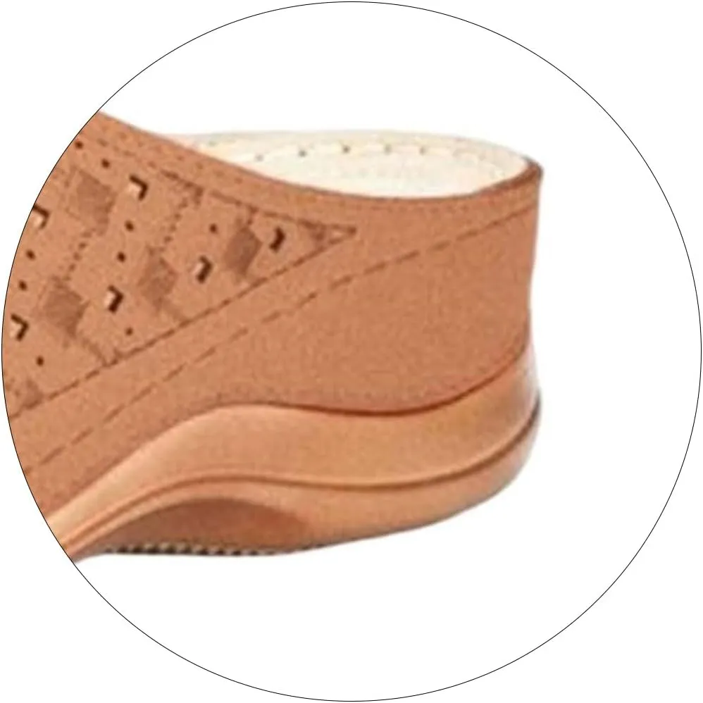 Wedge Sandals for Women Summer Dressy Comfortable Slip on Low Heel Platform Wedge Sandal Comfortable Hollow Arch Support Slide Sandals